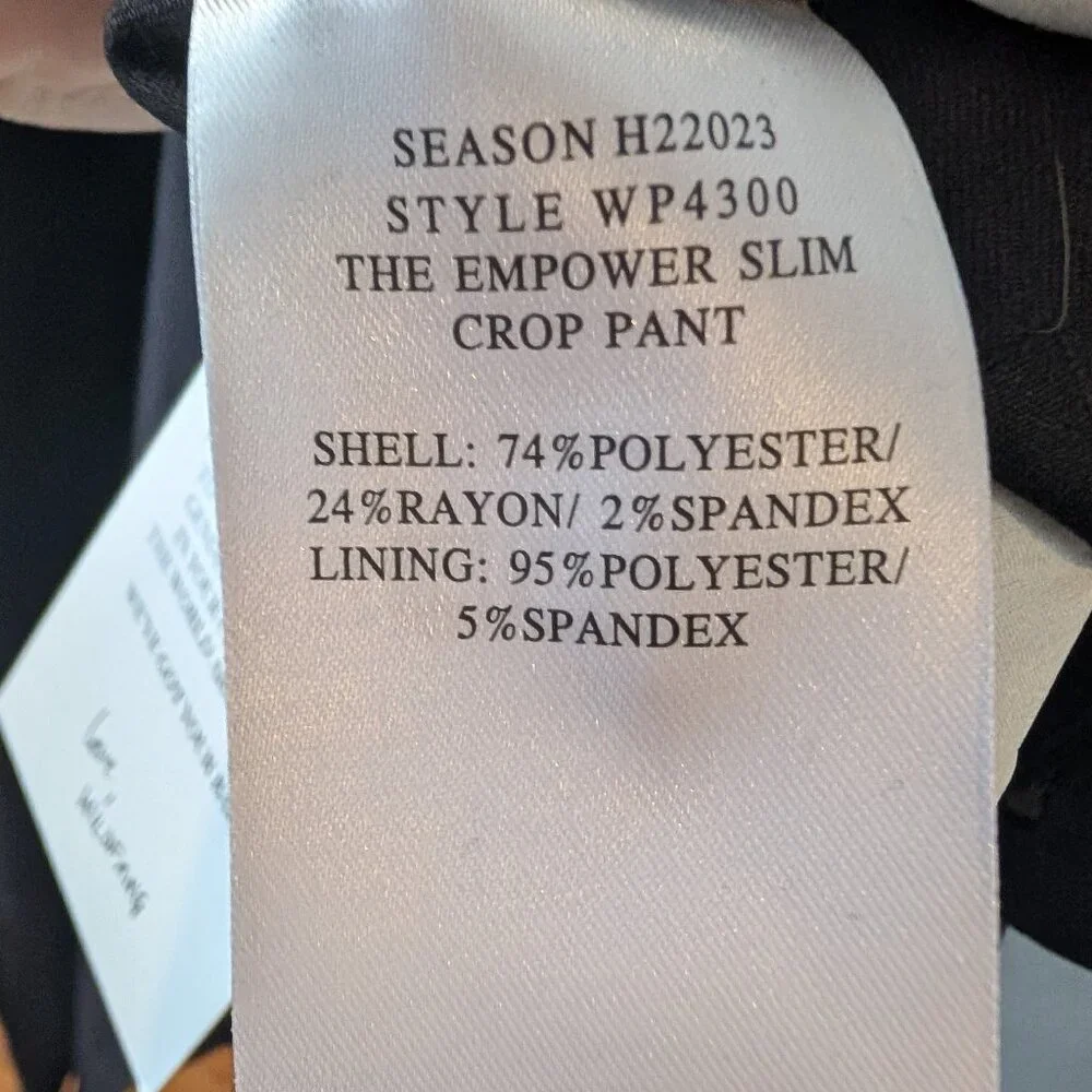 NWT Women's Black Wildfang Empower Slim Crop Pant Sz 8 - Picture 4 of 6